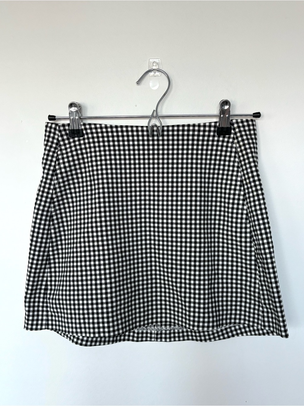 Urban Outfitters Black & White Gingham A-Line Mini Skirt